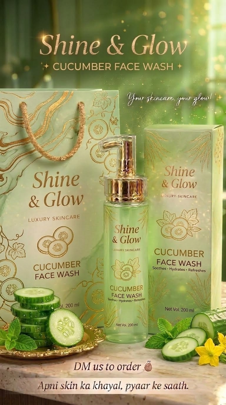 Cucumber face wash