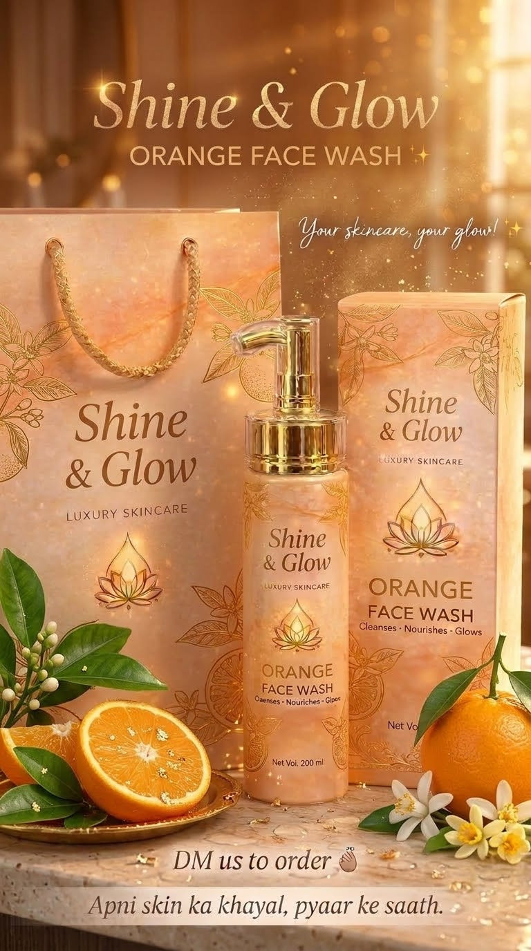 Orange face wash